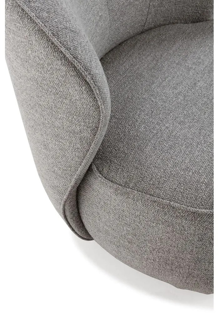 Jasnoszary obrotowy fotel Edna – MOME