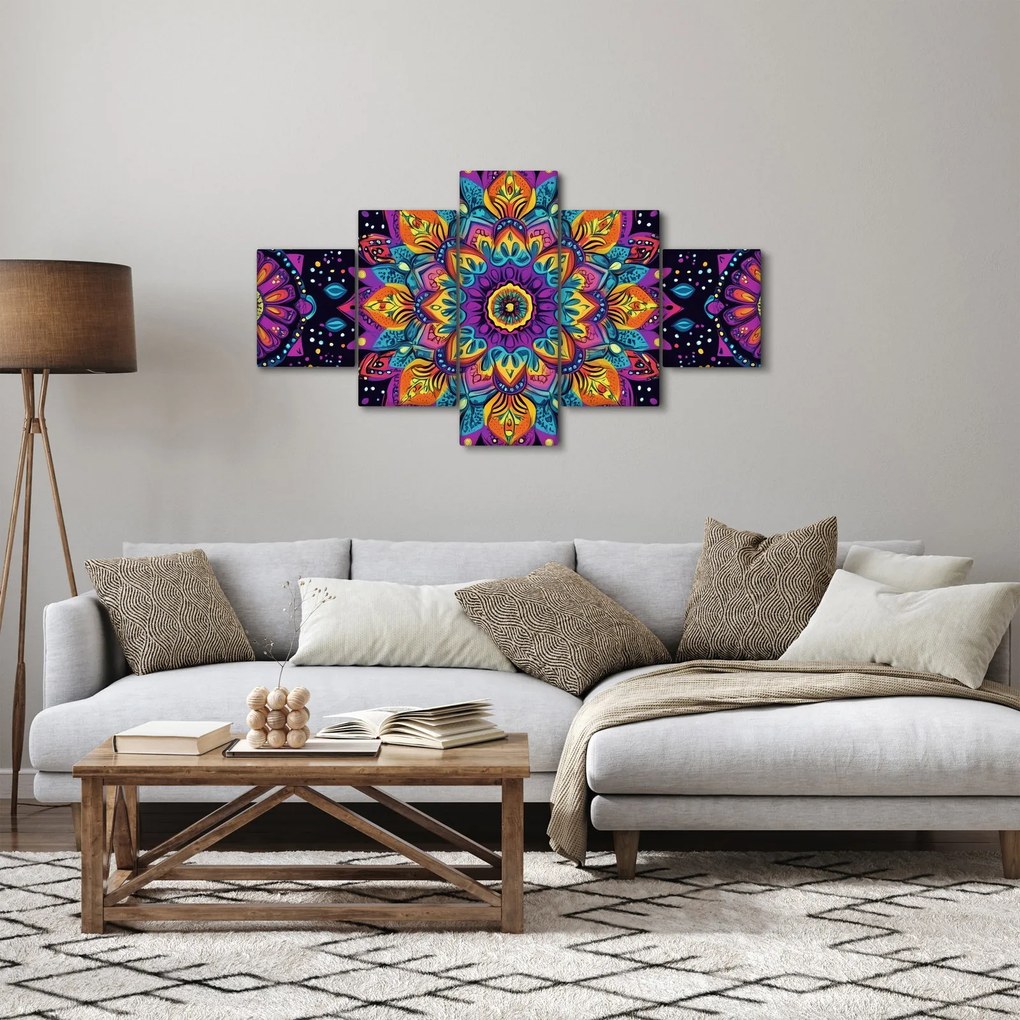 Obraz - Kalejdoskopowa mandala (125x70 cm)