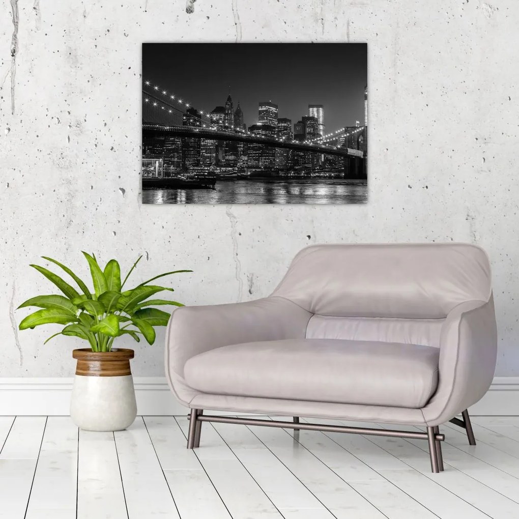 Obraz mostu Brooklyn Bridge w Nowym Jorku (70x50 cm)