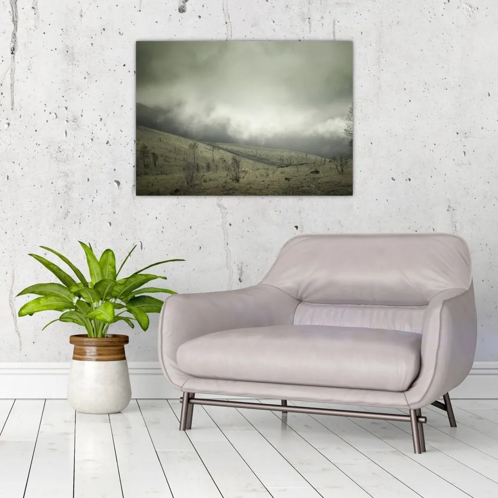 Obraz na szkle krajobrazu przed burzą (70x50 cm)