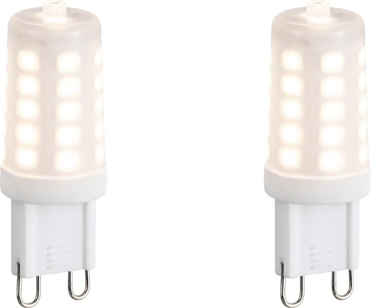 Zestaw 2 żarówek LED G9 z możliwością ściemniania, opalowe, 3W, 250lm, 3000K