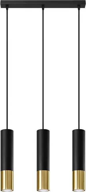 Czarno-złota lampa wisząca nad stół K5-P34
