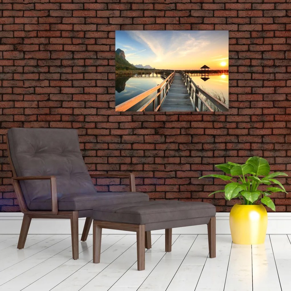 Obraz drewnianego molo (70x50 cm)
