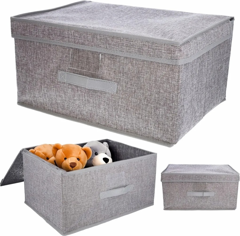 Składany pojemnik do przechowywania z odchylaną pokrywą 44 × 33 × 22 cm, L