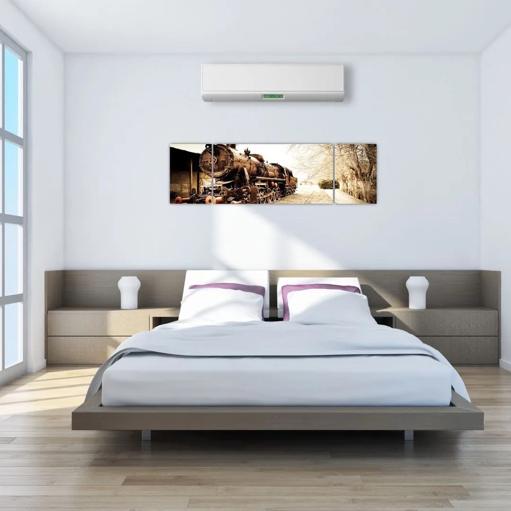 Obraz - Zabytkowa lokomotywa (170x50 cm)