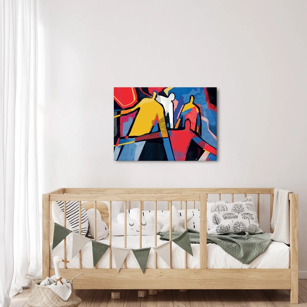 Obraz - Abstrakcja mężczyzn (70x50 cm)