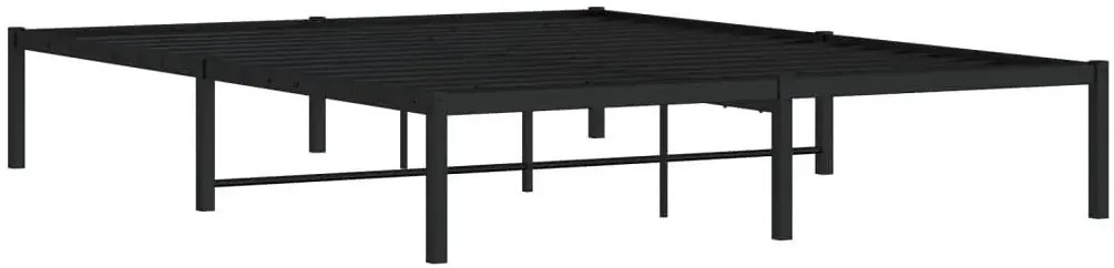 Czarne metalowe łóżko industrialne 160x200 cm P0-G03