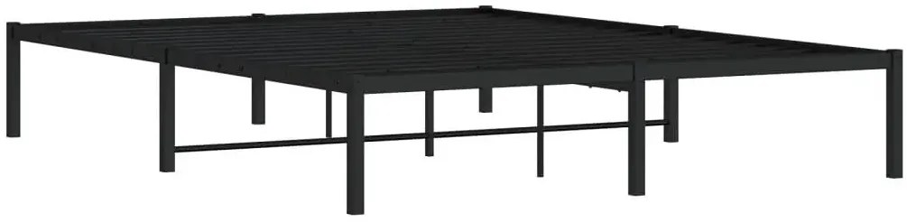 Czarne metalowe łóżko industrialne 160x200 cm - Tresto