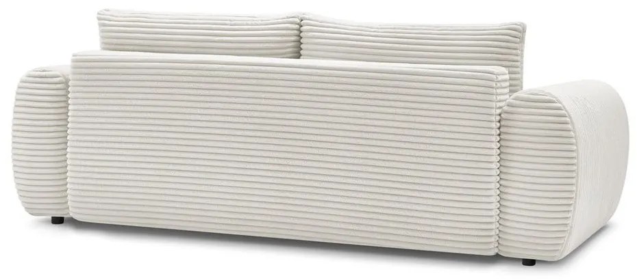 Kremowa sztruksowa rozkładana sofa 257 cm Lucien – Bobochic Paris