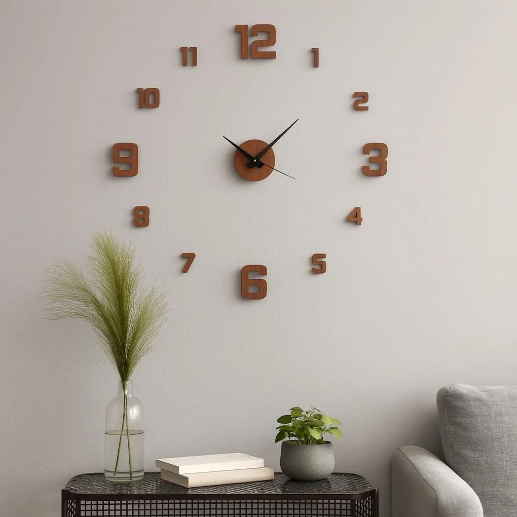 Zegar ścienny 3D TETI do przyklejania