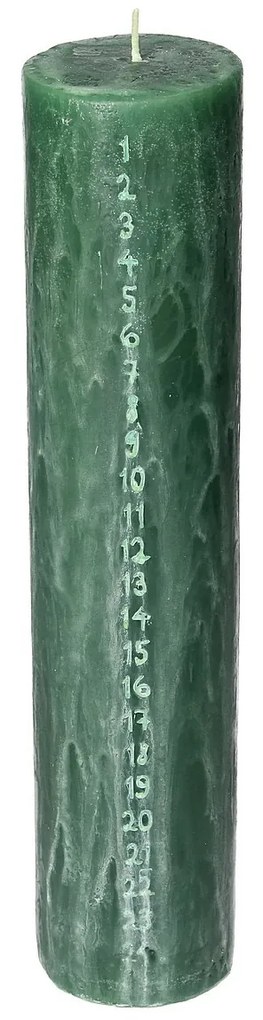 Świeca adwentowa zielona 25 cm