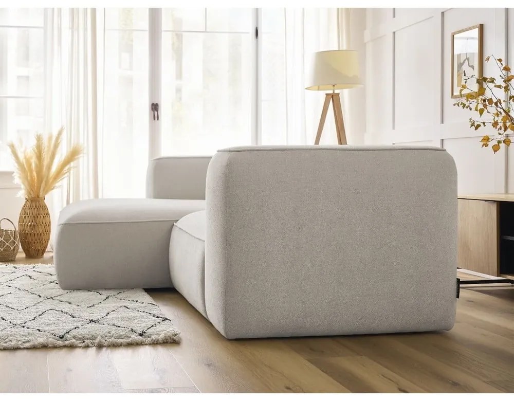 Beżowy narożnik z materiału bouclé (lewostronny) Zephyr – Bobochic Paris
