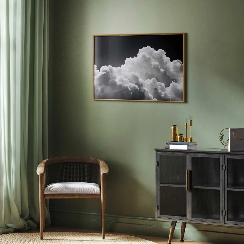 Plakat Gra słonecznego światła 60x40 cm z ramą złotą bez marginesu ARTGEIST B