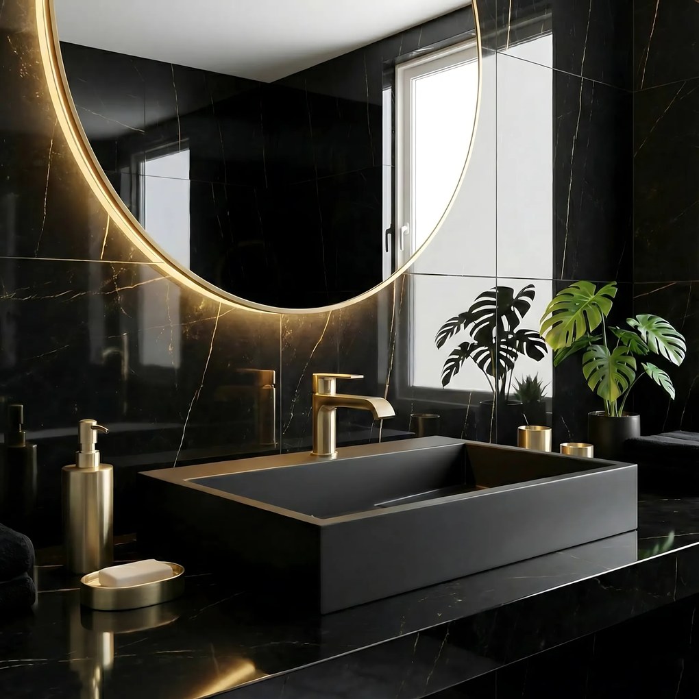 UMYWALKA KONGLOMERATOWA NABLATOWA GOYA BLACK MAT 60CM