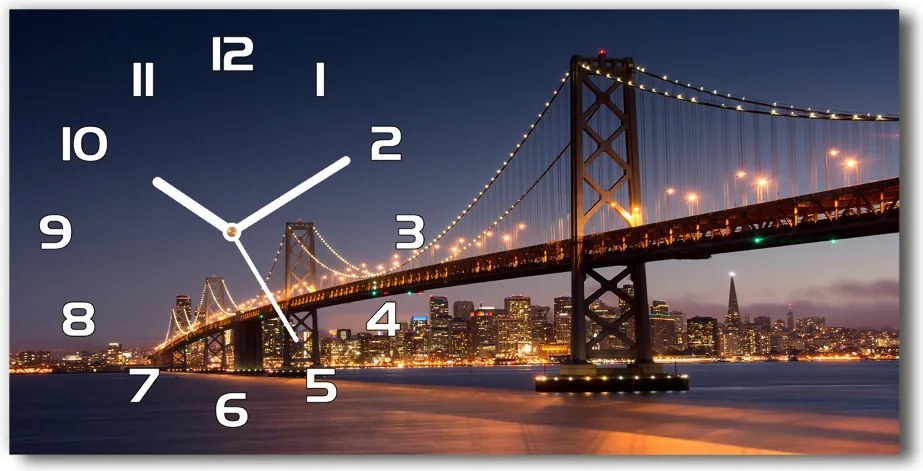 Zegar ścienny szklany Most San Francisco