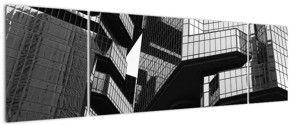Obraz szklanych budynków (170x50 cm)