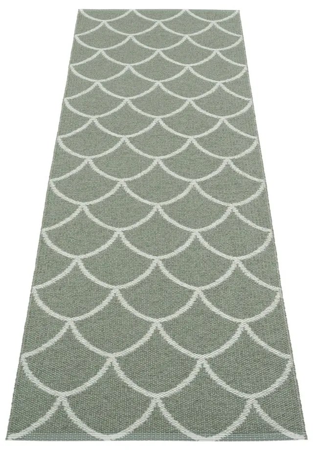 Zielony chodnik odpowiedni na zewnątrz 70x225 cm Kotte Army Sage – Pappelina