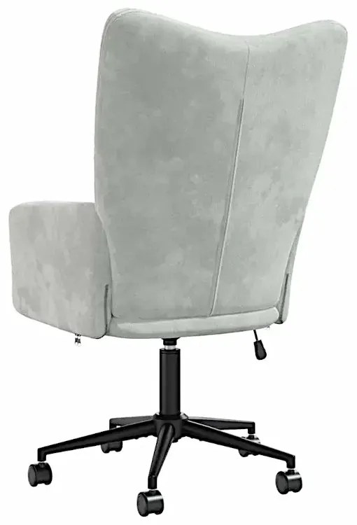 Fotel do biurka glamour jasnoszary - Grado
