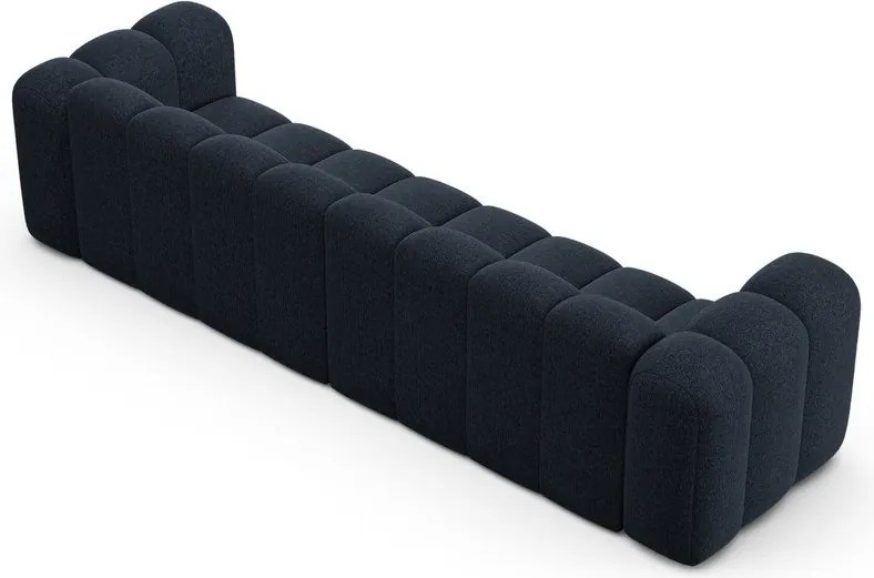 Ciemnoniebieska sofa z tkaniny szenilowej 290 cm Lupine – Micadoni