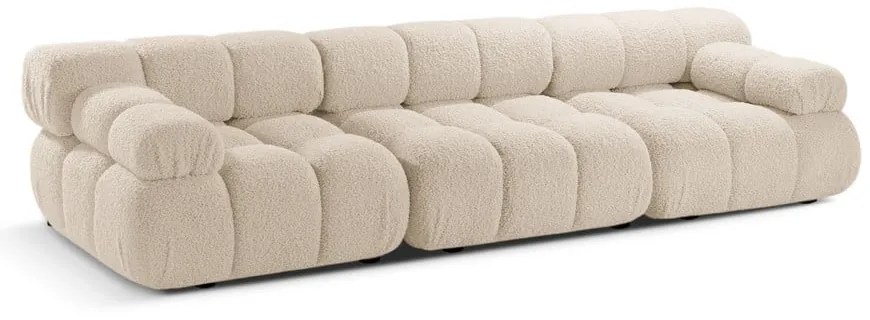 Beżowa sofa modułowa z materiału bouclé 282 cm Bellis – Micadoni Home