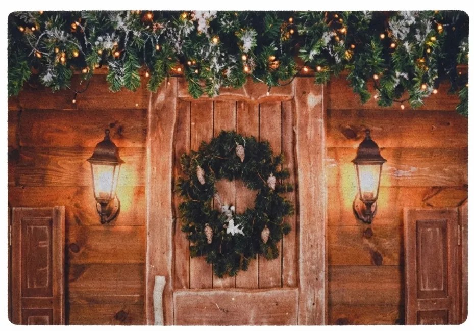 Świąteczna wycieraczka RUSTIC WELCOME 38x58 cm - różne warianty Wersja: Lyzwy