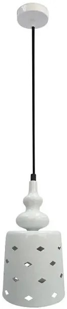 Biała lampa wisząca z ażurowym kloszem - 2X V153 F1-M20