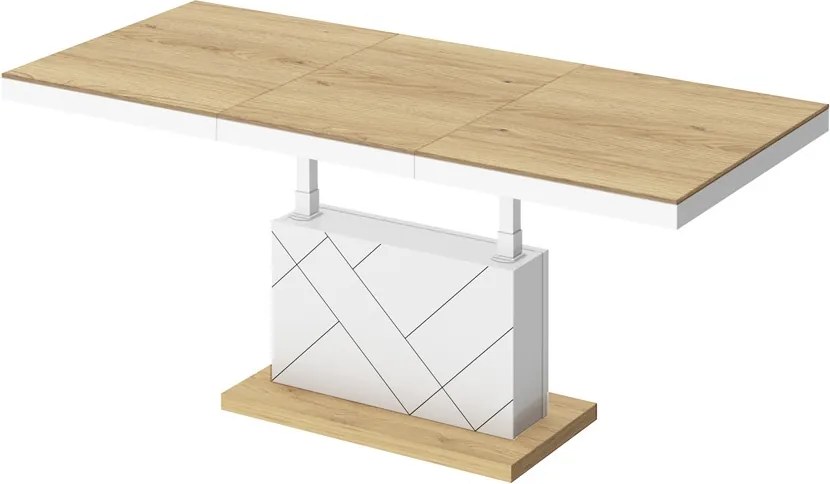 Nowoczesny ławostół Matera Max Hubertus dąb