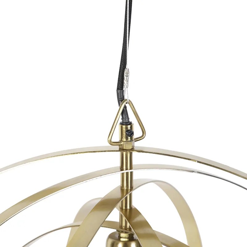 Wisząca lampa vintage mosiądz - Rings Retro Oswietlenie wewnetrzne