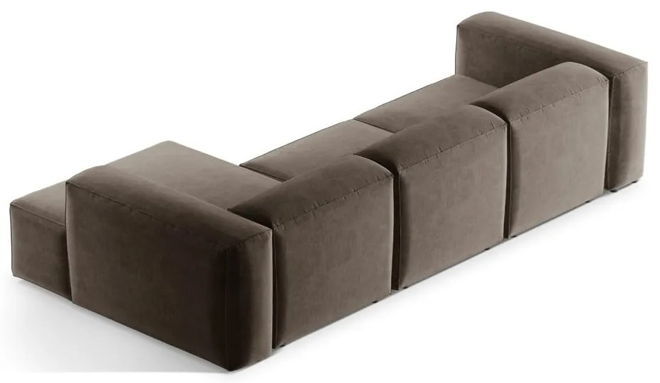 Brązowy narożnik (prawostronny/z szezlongiem) Bergamo – Cosmopolitan Design