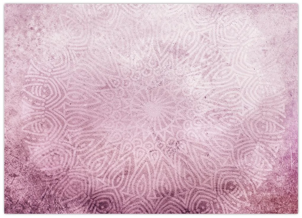 Obraz - Mandala na różowej ścianie (70x50 cm)