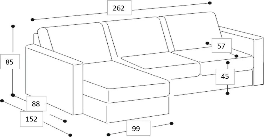 Jasnobrązowy narożnik z tkaniny szenilowej (lewostronny/z szezlongiem) Fabian – Scandic