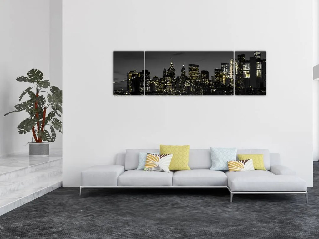 Obraz nocnej metropolii (170x50 cm)