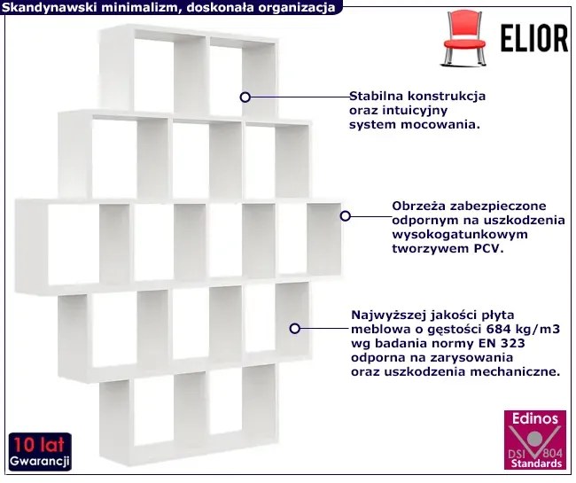Biały regał otwarty wiszący lub stojący G9-D24