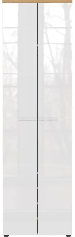 Biała szafa w dekorze dębu 60x198 cm Aledo – Germania
