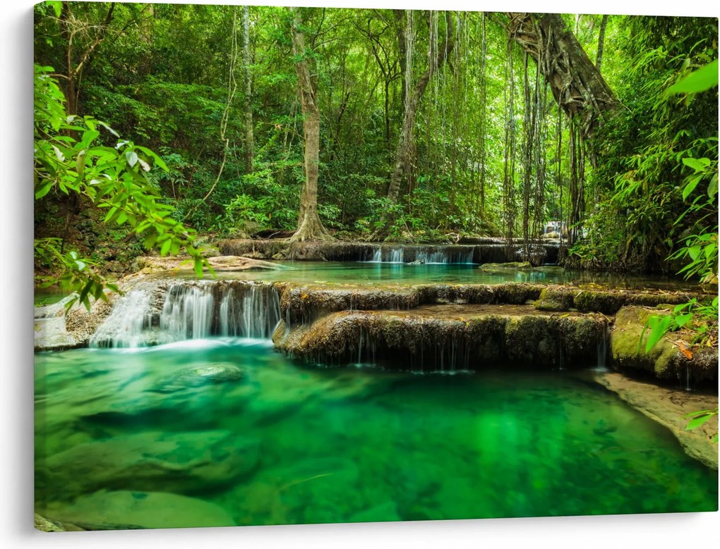 Obraz - Wodospad Erawan w Kanchanaburi, Tajlandia (70x50 cm)