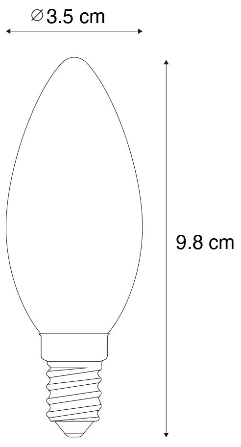 Zestaw 5 Inteligentne żarówki LED E14 C35 matowe 4,2 W 470 lm 2700-6500 K