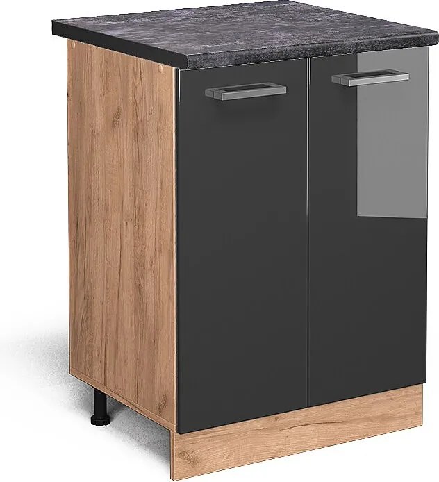 Szafki kuchenne antracyt wysoki połysk 60x60x81.6 r-line