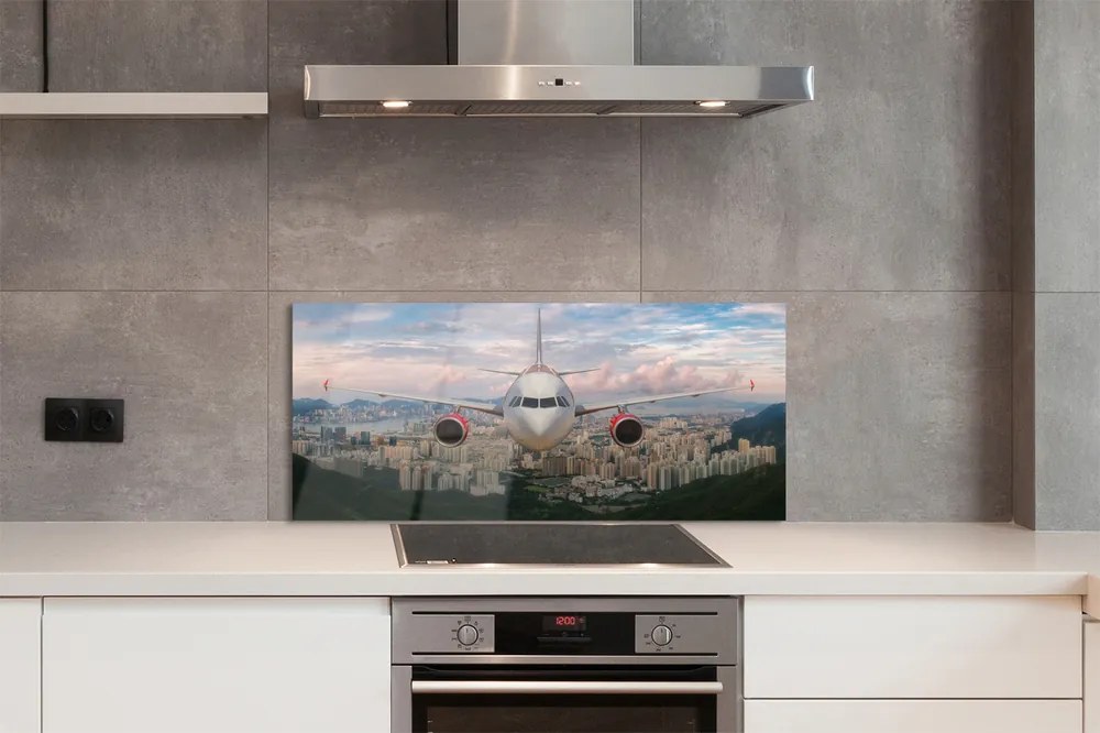 Panel nad Blat Kuchenny Samolot nad Miastem i Górami