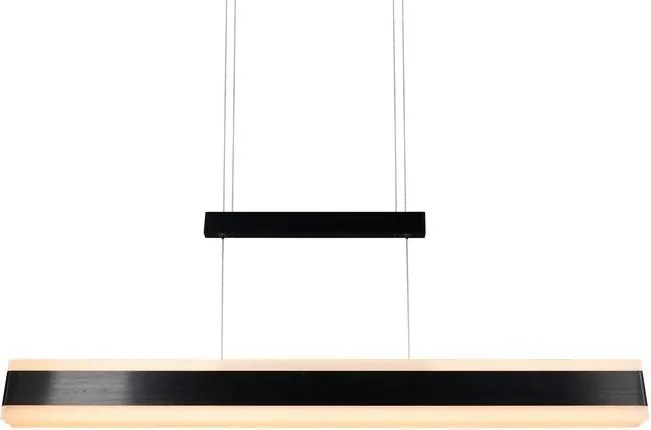 Lampa wisząca LED w kolorze matowej czerni z metalowym kloszem Arcola – Trio