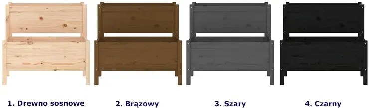 Szara podwójna donica ogrodowa - Finir