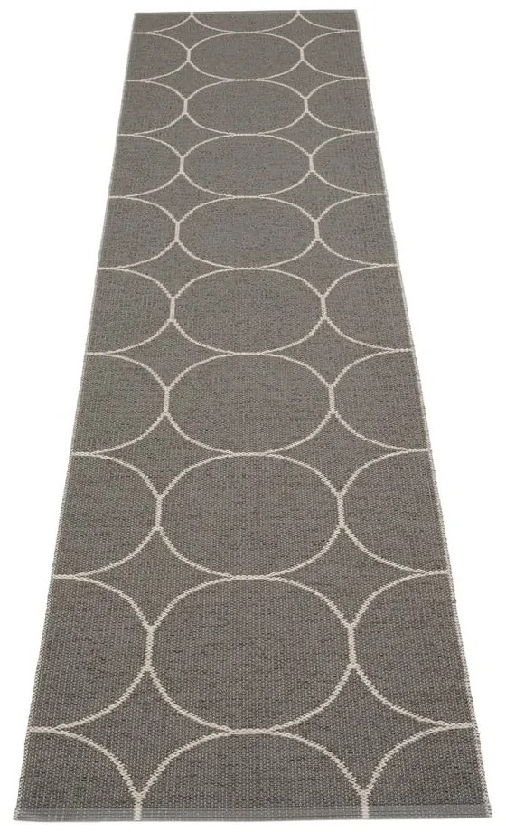 Ciemnoszary chodnik odpowiedni na zewnątrz 70x300 cm Boo Charcoal Linen – Pappelina
