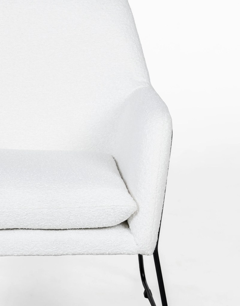 Biały designerski fotel MILAN