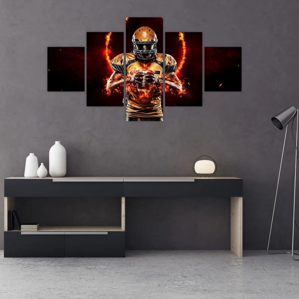 Obraz - Zawodnik futbolu amerykańskiego (125x70 cm)