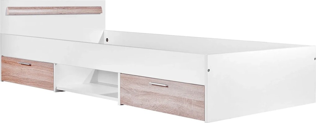 Dziecięce łóżko z szufladami i zagłówkiem 90x200 B3-C07