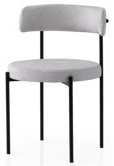 Zestaw krzeseł do jadalni Gini Light Grey andBlack, 2 szt.