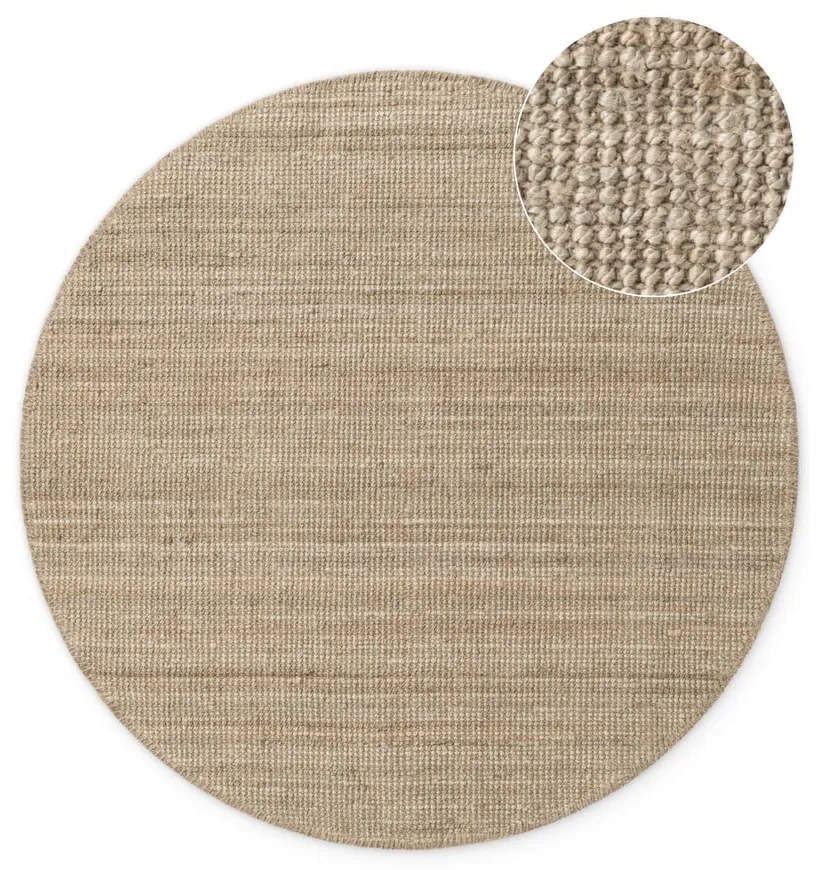 Szarobrązowy okrągły dywan z juty ø 160 cm Bouclé Jaipur – Hanse Home