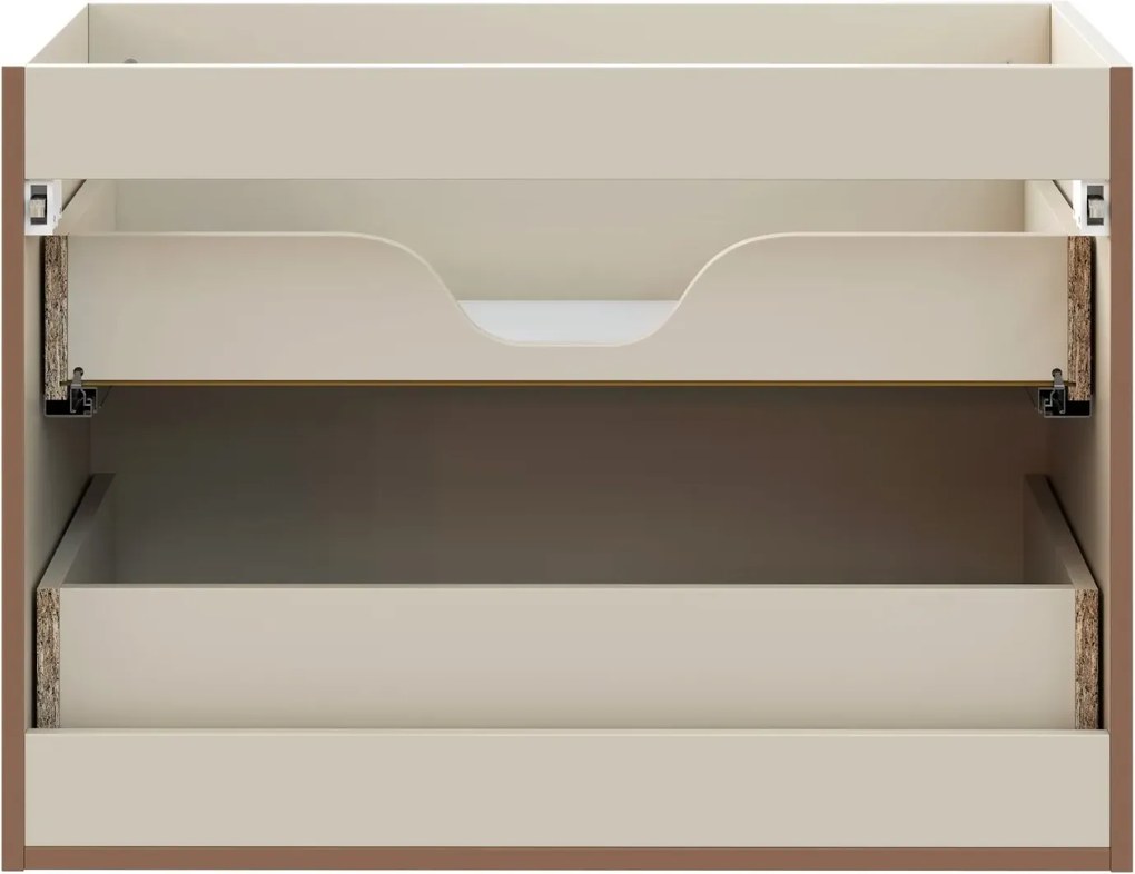 Szafka pod umywalkę DONNA SAND 2S 80cm beż piaskowy z umywalką nablatową WIKI COMAD