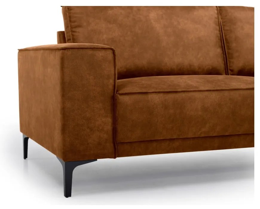 Koniakowa sofa z imitacji skóry 224 cm Copenhagen – Scandic