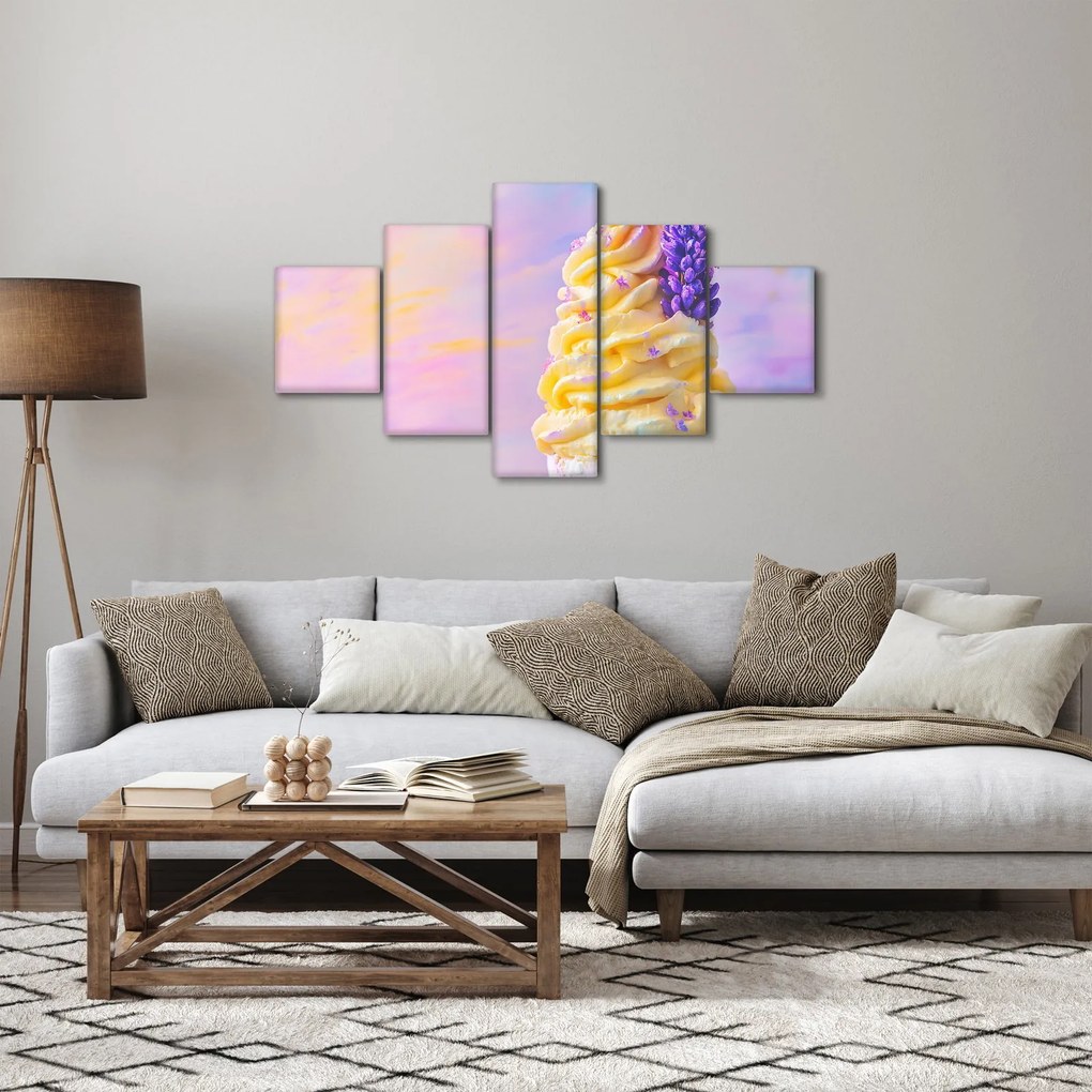 Obraz - Lody z lawendą (125x70 cm)