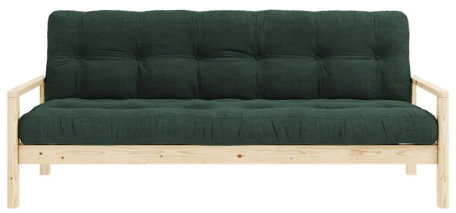 Ciemnozielona rozkładana sofa 205 cm Knob – Karup Design